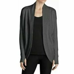 EDDIE BAUER womens size medium waterfall front Heather gray cardigan